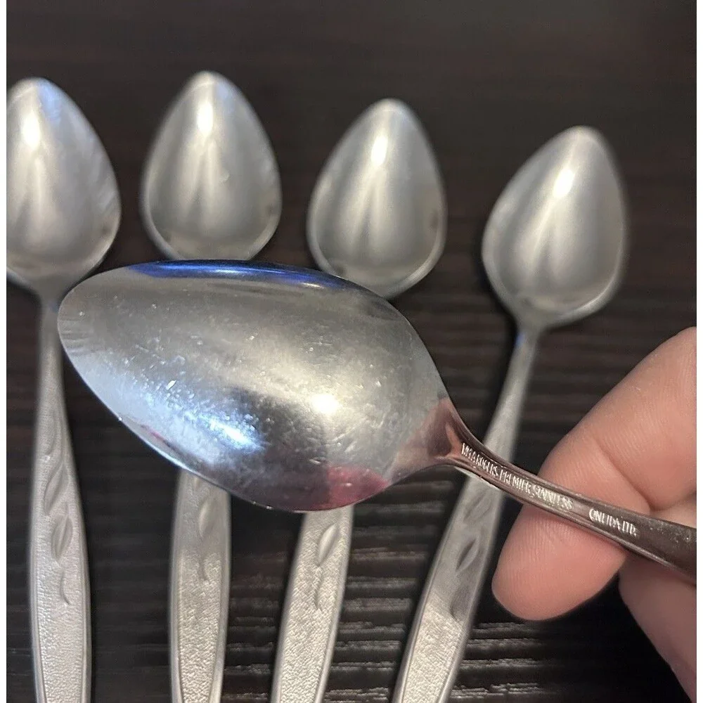 Oneida LTG Royal Harvest Teaspoons Set of 7 William Rogers Premier Stainless Vtg